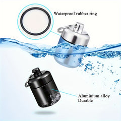 Waterproof Pill Organizer & Metal Pill Holder Keychain