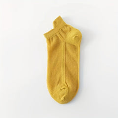 5 Pairs Solid Mesh Low Cut Ankle Socks Women's Stockings