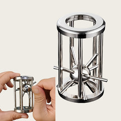 Stainless Steel Cage Challenge Game Puzzle Toy Ideal Gift for Adults