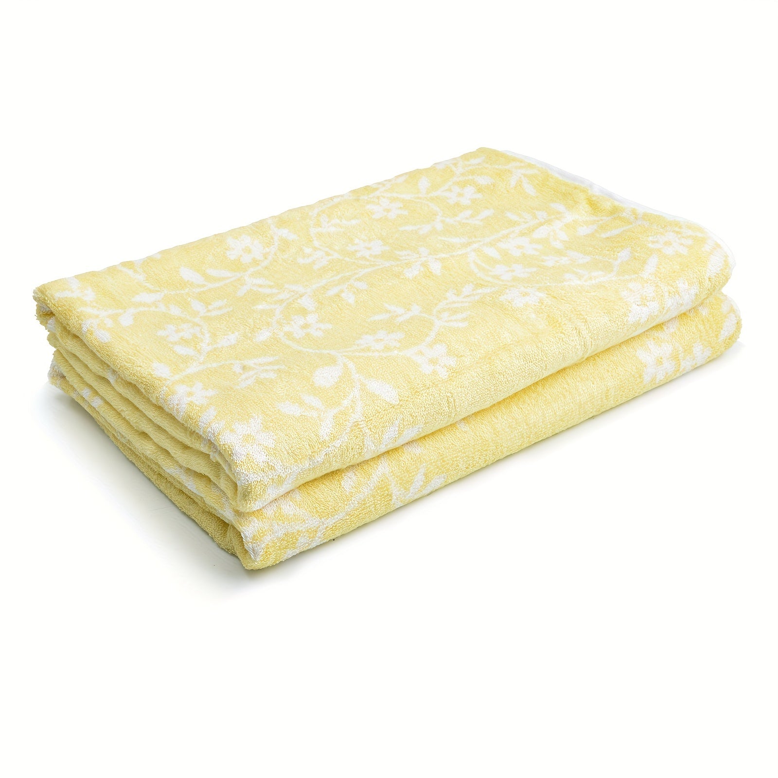 Soft Flower Pattern Bamboo Fiber Bath Towel