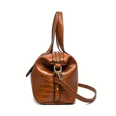 3Pcs Crocodile Embossed Bag Set Handbag With Crossbody Bag & Card Holder