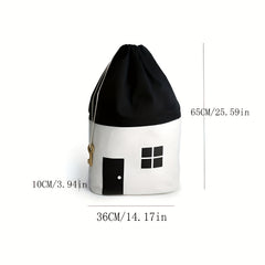 Large Canvas Drawstring Storage Bag