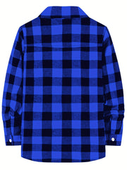 Men's Plaid Button Up Flannel Shirt
