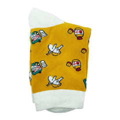 Cartoon Cow Pattern Mid Tube Socks Women's Stockings