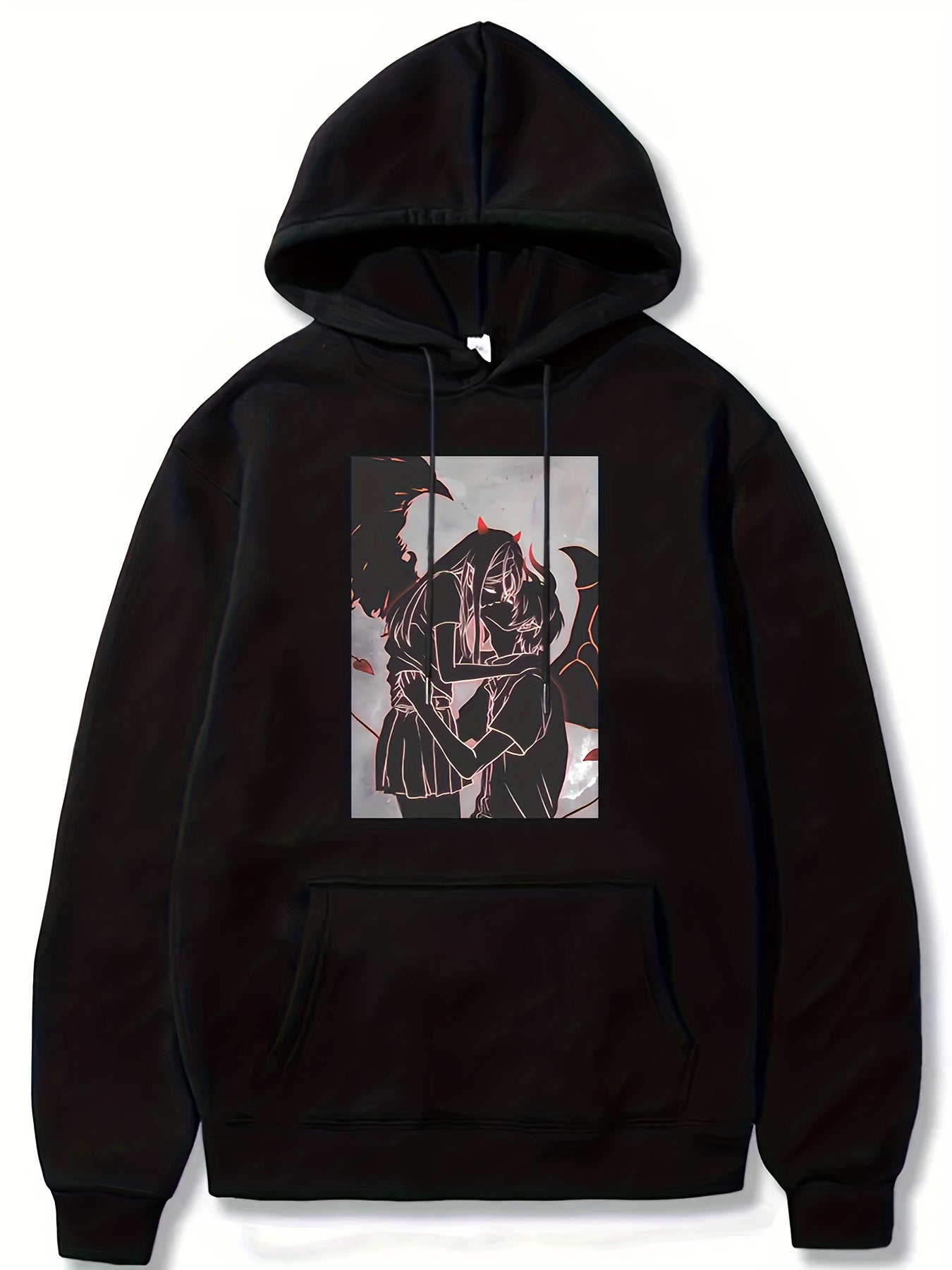 Anime Pattern Men's Hooded Sweatshirt for Fall Winter