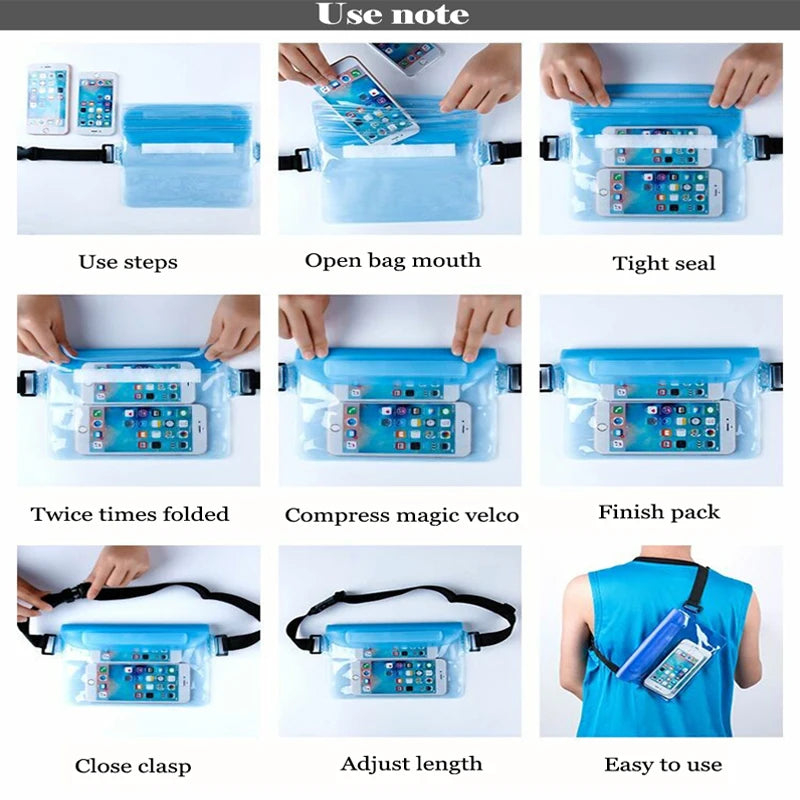 Waterproof Sealing Drift Diving Waist Bag for Phone