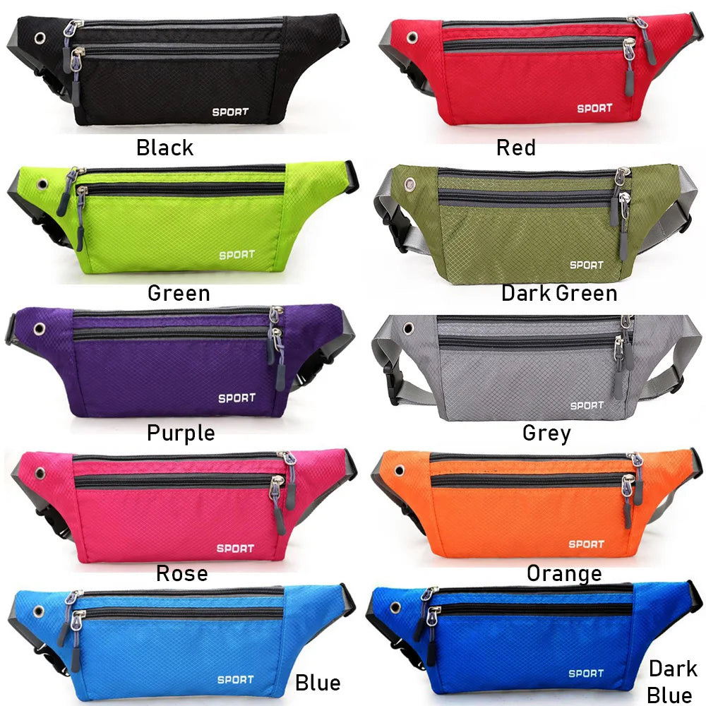 Waterproof Running Zip Bag Sports Shoulder Pouch Waistbag
