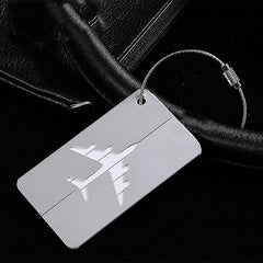 Aluminum Luggage Tag Airplane Travel Name Address Label
