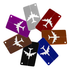 Aluminum Luggage Tag Airplane Travel Name Address Label