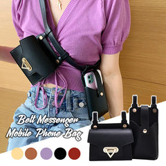 Women's Leather Flap Fanny Waist Pack