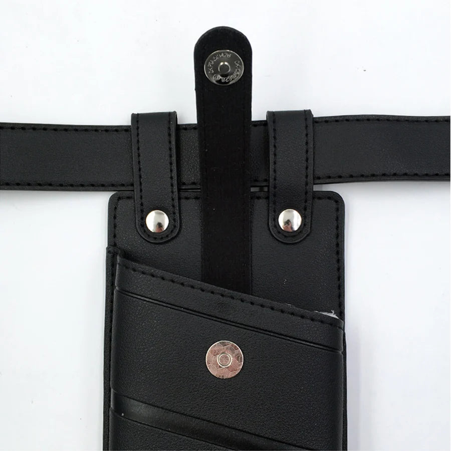 Women's 2-Piece Leather Waist Bags Crossbody Chest Purses