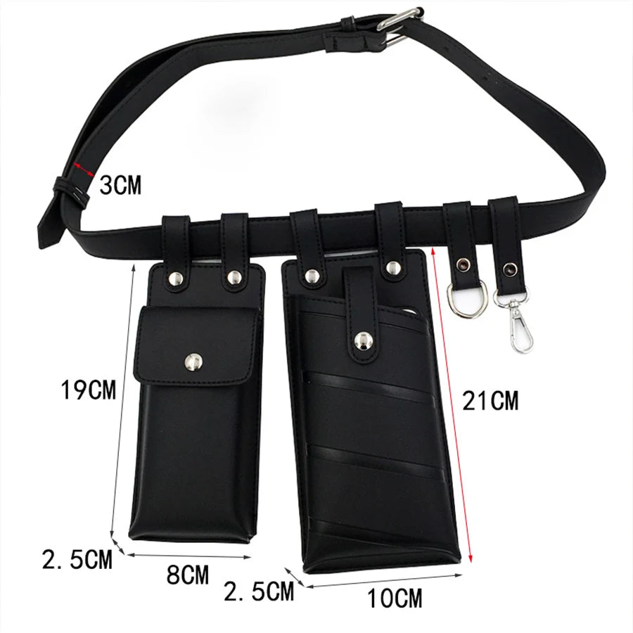 Women's 2-Piece Leather Waist Bags Crossbody Chest Purses