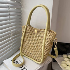 Summer Straw Shoulder Bag Handwoven Handbag