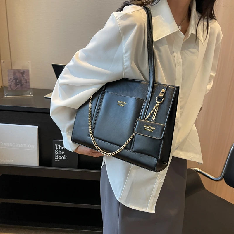 Women's Large Capacity Tote Bag Shoulder Bag Top Handle Briefcase
