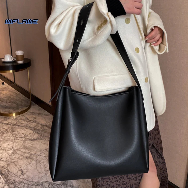 2 Sets Casual Tote Bags PU Leather Shoulder Bags for Women Female Travel Bag