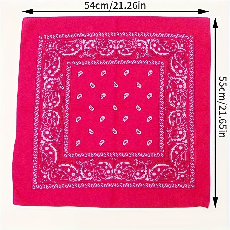 Paisley Print Bandana Hip Hop Square Scarf Handkerchief Cowboy Cowgirl