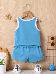 2pcs Baby Boys Casual SPORT Tank Top & Shorts Set for Summer