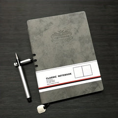 Retro Leather Business Notebooks Set w/ Pens