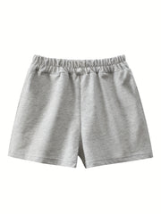 Toddler Girls Letter Patch Pocket Cotton Track Shorts