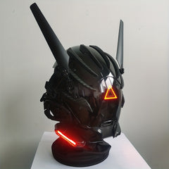 Red Light Wing Cyberpunk LED Mask Halloween Party Face Hood