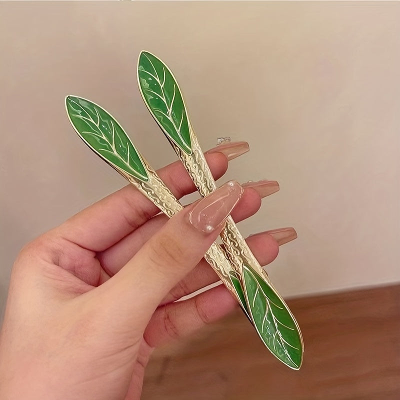 Chinese Green Alloy Hairpin Cheongsam Dress Up Accessories
