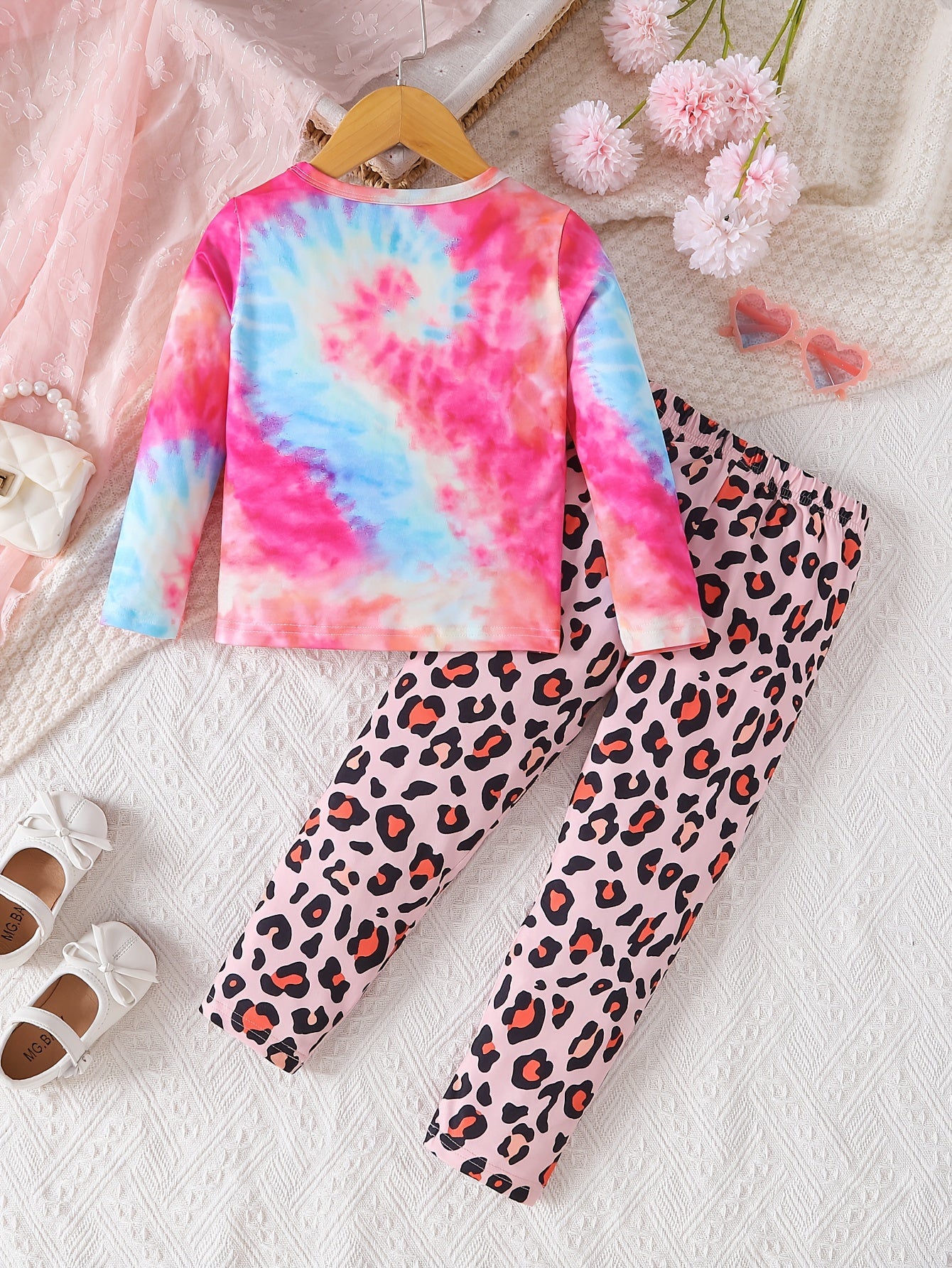 Toddler Girl's 2pcs Unicorn Starfish Print Top & Pants Set