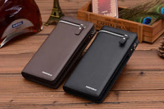 Men's Leather Zipper Wallet