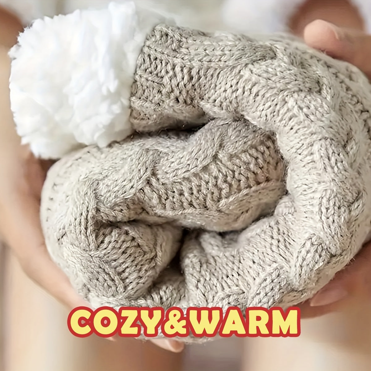 Warm Fuzzy Socks For Men Thick Slipper Socks Fleece Lined Cozy Indoor Socks