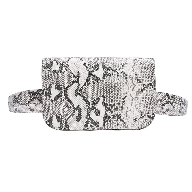 Snake Skin Pattern Waist Bag Women's Tote