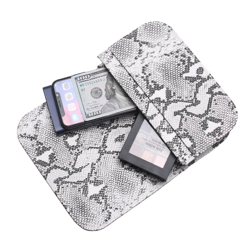 Snake Skin Pattern Waist Bag Women's Tote