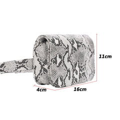 Snake Skin Pattern Waist Bag Women's Tote