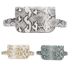 Snake Skin Pattern Waist Bag Women's Tote