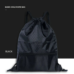 Polyester String Drawstring Back Pack Cinch Sack Gym Tote Bag