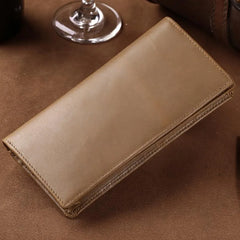 Men Wallet Leather Casual Purse Long Wallets Crazy Horse Leather Clutch Bag