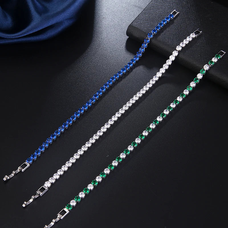 Green Crystal Friendship Bracelet with Zircon Charm