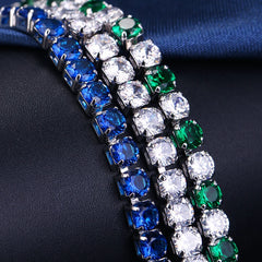 Green Crystal Friendship Bracelet with Zircon Charm