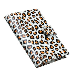 Leopard Passport Holder for Women with Buckle, Ear Spot Design, Multi-Card Slots