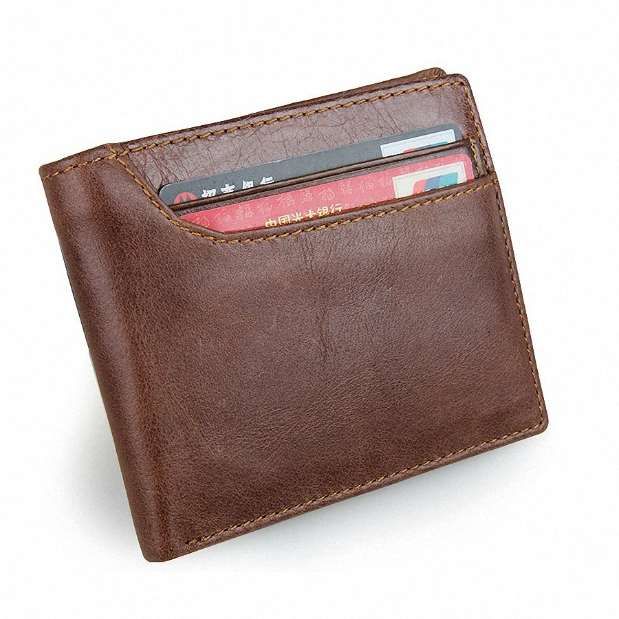 Cow Leather Men Clutch Wallets Male Purse Short Wallet Man's Clutch