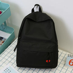 Yellow Canvas Backpack for Girls Schoolbag