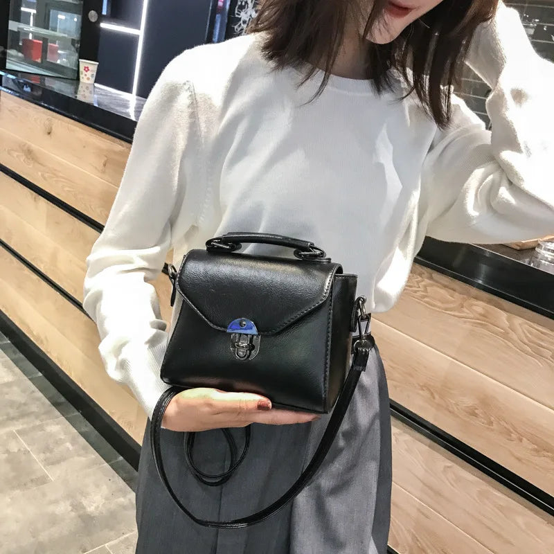 Vintage Casual small Leather Handbag for Women