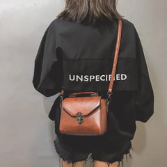 Vintage Casual small Leather Handbag for Women