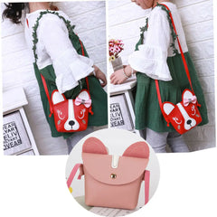 Hot Kids Girls Cartoon Animal Dog Ear Handbag Shoulder Bag Purse Messenger