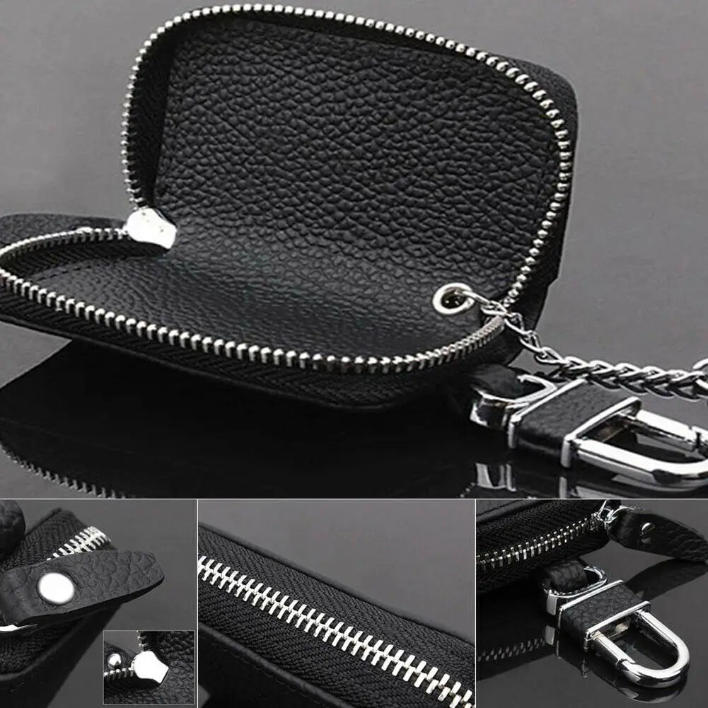 Men Clutch Bag Key Holder Vintage Zipper Long Wallet