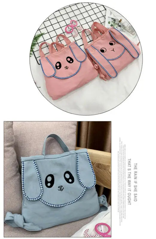 3D Ears Backpack Schoolbag for Kids Boys Girls Oxford Rucksack