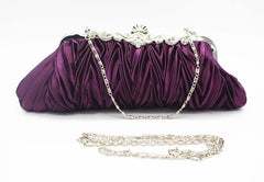 Pleated Evening Mini Satin Bag Lady Shoulder Handbag
