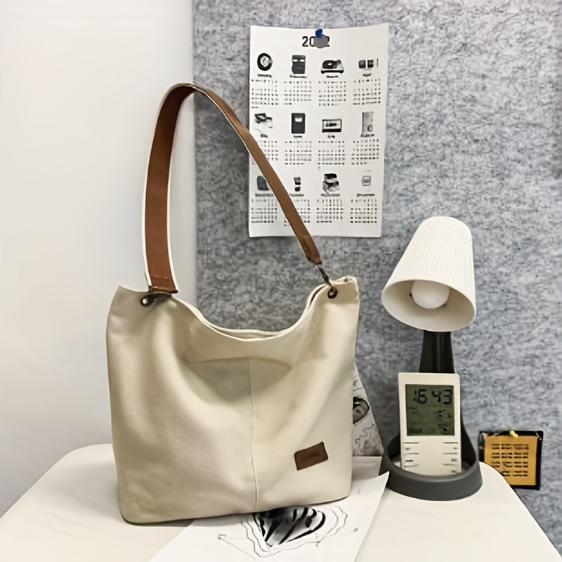 Canvas Shoulder Bag Large Capacity for Work Travel School