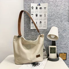 Canvas Shoulder Bag Large Capacity for Work Travel School