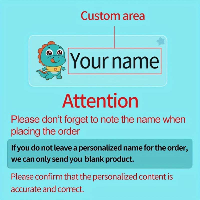 Custom Waterproof Name Sticker 3.4x1 Personalized Label for School Stationery