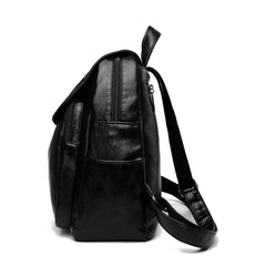 Leather Backpack Women School Bag Teen Girls Retro Travel Bagpack Sac a Dos