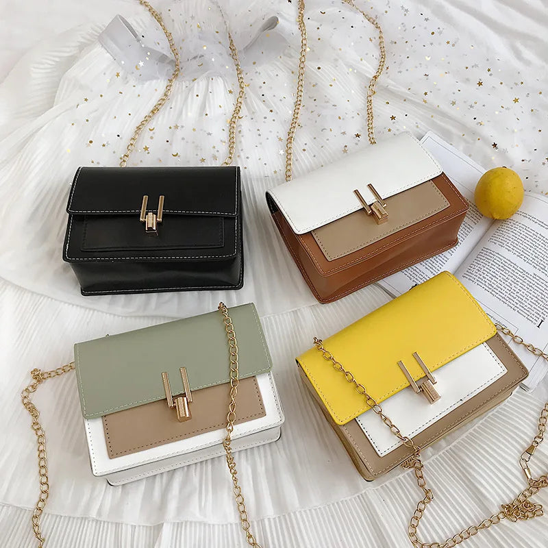 Women Bags PU Leather Crossbody Clutch Purse Chain Strap Handbags